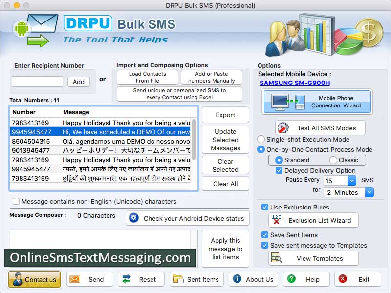 Online Mac Bulk SMS software